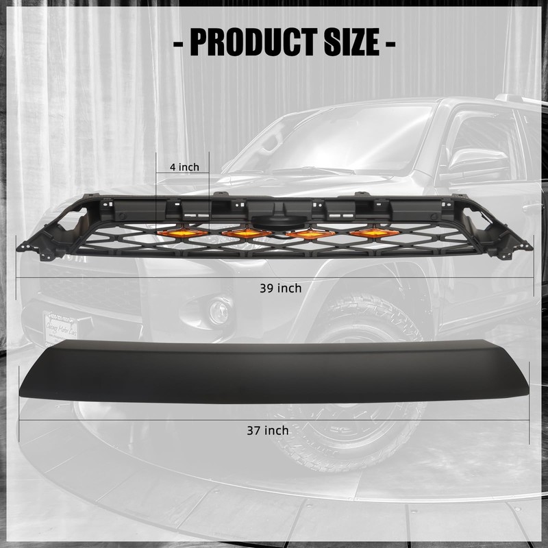 IGLDIPUO Front Grille Compatible with 2016 2017 2018 2019 4Runner