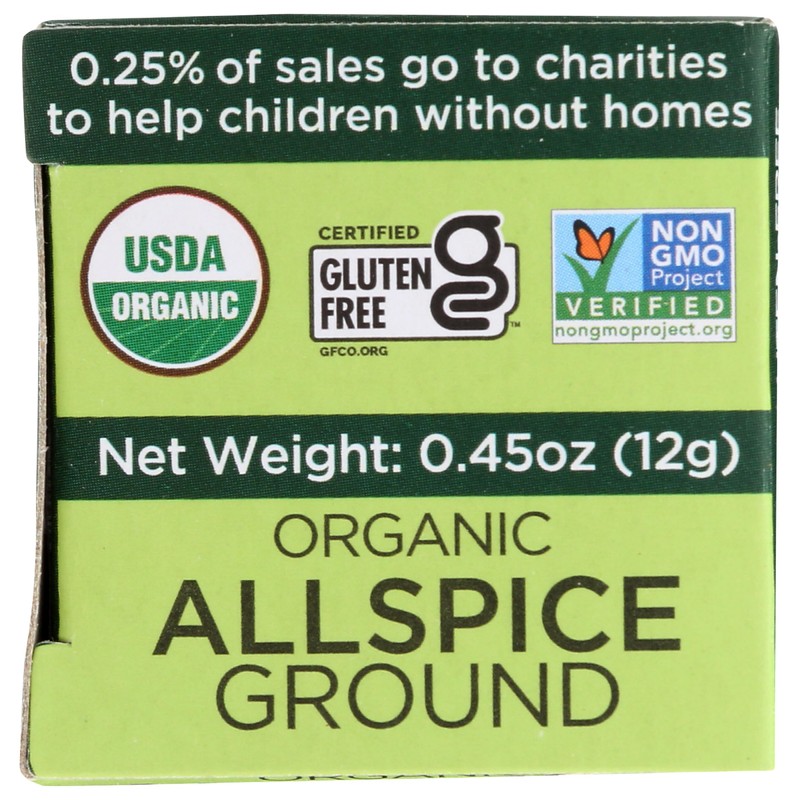 Spicely Organic Allspice Powder 0.45 Ounce ecoBox Certified Gluten-Free
