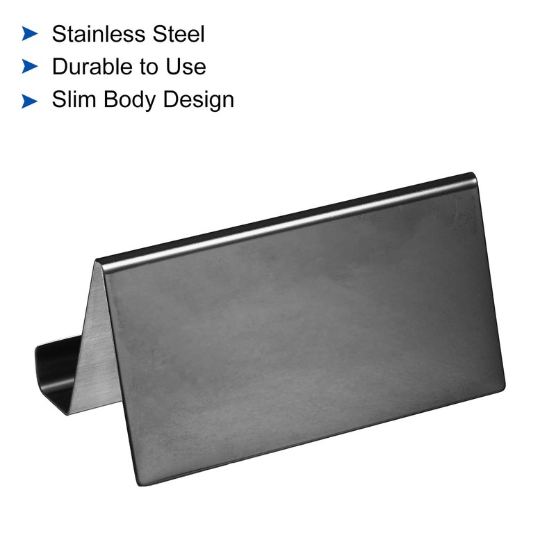 PATIKIL Business Card Holder, 2 Pack Reflective 304 Stainless Steel