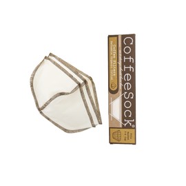 CoffeeSock ’The Original’ Reusable 100% Organic Cotton Coffee Filters - 2 pack Basket Filters 3-6 cup fit | Coffee Sock Cloth Coffee Filter | Organic Cotton Alternative – Zero-waste & Eco-Friendly