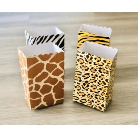 Unbranded 10 Safari Animal Print Favor Boxes / Treat Boxes / Gift Boxes