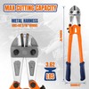 WADFOW 18" Medium Size Bolt Cutter: Soft Grip Rubber Ergonomic