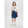 DeFacto Girls' Skirt, indigo