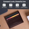 Leather Card Holder Wallet - Hand-Stitched Full Grain Leather Mens