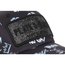 Plata O Lead Black and Grey Rhinestone Streetwear Colombia Baseball Cap - Unisex, Black, One Size, black