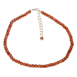 EVERLING Jewels Sterling Silver Adjustable Natural Mozambique Garnet 2.5 MM Beads Bracelets || Natural Gemstone Bracelet 7" Adjustable Gemstone Bracelet