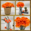 Kinearcharms 60 Cabezas de Flores Artificiales de caléndula de Seda,