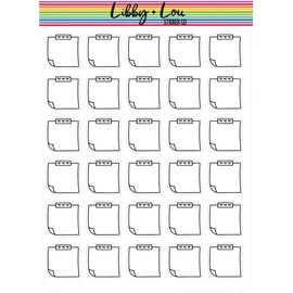 Sticky Notes Planner Sticker | Neutral | Libby and Lou Sticker Co