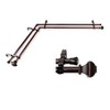 A&F Rod Decor - Phife 13/16" Corner Window Double Curtain