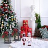6pcs 12cm Pink Wooden Christmas Nutcracker Soldier Ornaments, Christmas Tree
