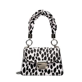PURFANREE Women Cow Print Shoulder Bag Small Clutch Evening Purse Crossbody Handbag Satchel Bag Mini Purse, Dot Print