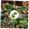 Ciieeo Sets Frog Ornaments for Home Frog Themed Miniature Resin