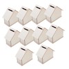 Kisangel 10PCS Wooden House Craft Piggy Bank Kit Unfinished DIY