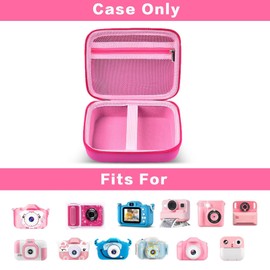 casmilee Protective Case Compatible with Kidizoom Print Camera & Paper Refill, Creator Cam and Printcam Printer Camera Accessories - Travel Storage Bag Only, pink, Camera bag