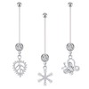 Funseedrr Belly Button Piercing Pregnancy Flexible Bioflex 14G 14/18/25/32/35/38 mm