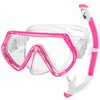 Kids Snorkel Set, Unisex Kids Swimming Goggles, Anti-Fog Diving Mask