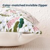 SLEEP ZONE Embroidered Craft Pillow Insert Cover A Design (White+Pink+Green,20