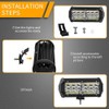 7 Inch LED Light Bars, 240W 24000lm LED Work Lights