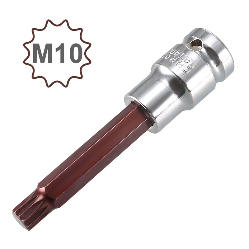 TA-VIGOR Triple Square Spline Bit Socket, 1/2" Drive x M10