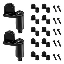 7/16 Inch Screen Door Clips, 12 Pack Window Screen Clip for Storm Panels, Storm Door Glass Retainer Clips, Window Screen Fasteners, Metal Security Hardware Screen Clips to Hold The Screen in Window