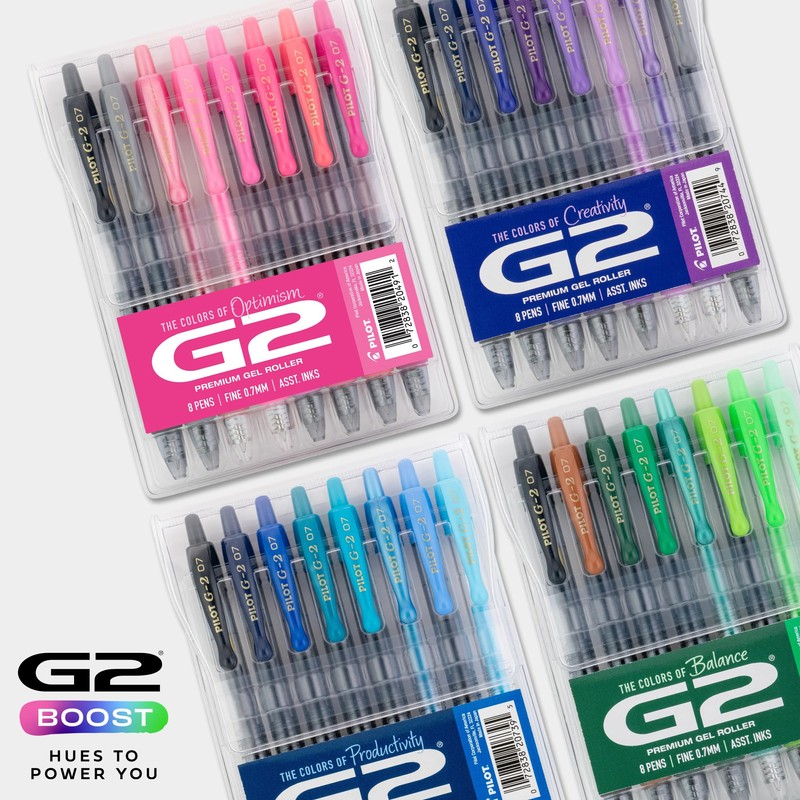 Pilot, G2 Premium Gel Roller Pens, G2 Boost Purples Pack,