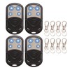 4pcs Key Fob Cloning Remote Control, 433MHz with Keychains Waterproof