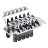 Pxyelec Chrome Electric Guitar Tremolo Bridge with Bar Double Strat