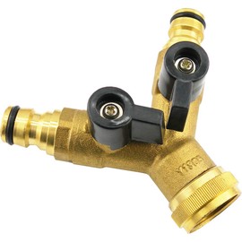 Fittingstore - Gardena Y-Splitter 3-Way or with G 3/4 Inch Internal Thread Tap Valve (A3: G3/4 Inch Female - 2x Plug)