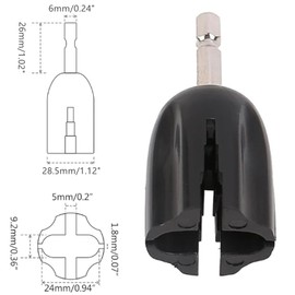 Luoyuanjia Guitar String Winder Head Tool Electric Drill Tuning Peg Puller Guitar Bass Repair Maintenance DIY Tool Easy to Use, As the Pic Show