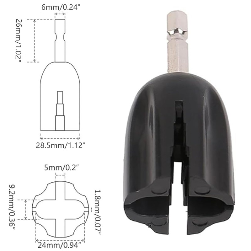 Luoyuanjia Guitar String Winder Head Tool Electric Drill Tuning Peg