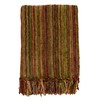 SARO LIFESTYLE Multicolor Chenille Throw Blanket, TH112.M5060, Multi, 50"" x