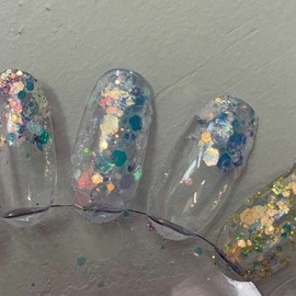 Nail Art Supplies Sequin Nail Glitter Crystal (WA65DE7) / 네일아트재료 스팽글 네일글리터 크리스탈 (WA65DE7)