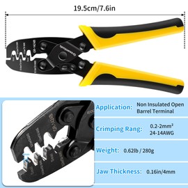 Open Cylinder Crimping Tool for Molex DELPHI AMP TYCO German Connectors Molex Crimping Tool Molex Crimping Tool Crimping Tool Crimping Range 0.2-2mm² (GR-1424B)