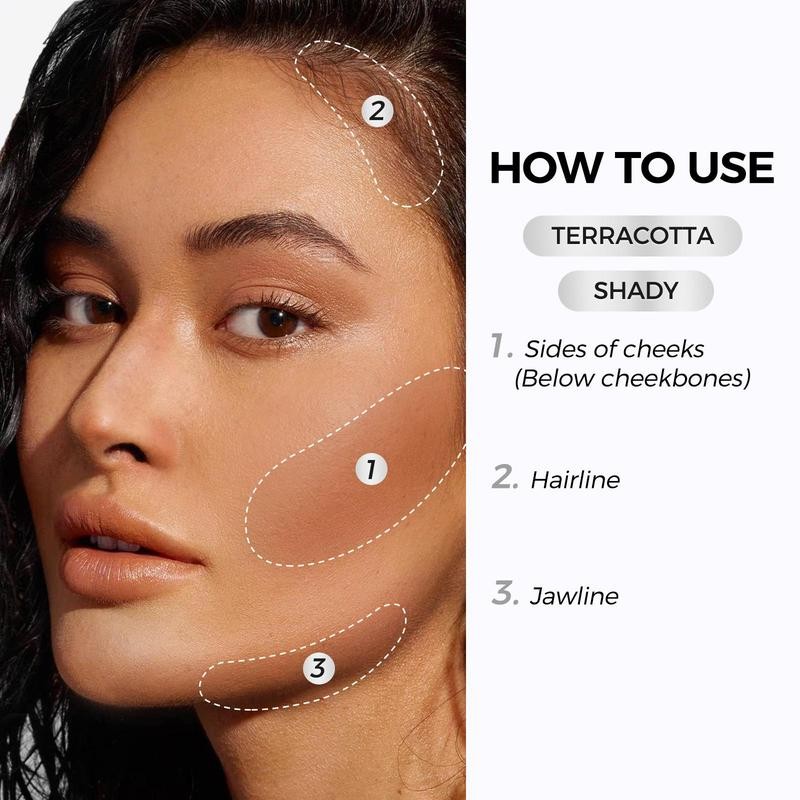 SACE LADY Face Stick, Cool Toned Contour Stick,Highlighter & Blush