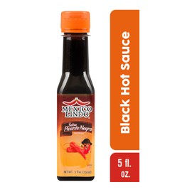 Mexico Lindo Picante Negra Hot Sauce | Light & Spicy | 8,400 Scoville Level | Great with Asian Food, Seafood & Meat | 5 Fl Oz Bottle (Pack of 12)