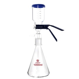 CHSZCHC 1000ml Glass Vacuum Suction Filter, Lab Vacuum Filtration Distillation Apparatus for Filtering in Lab with 300mL Graduated Funnel