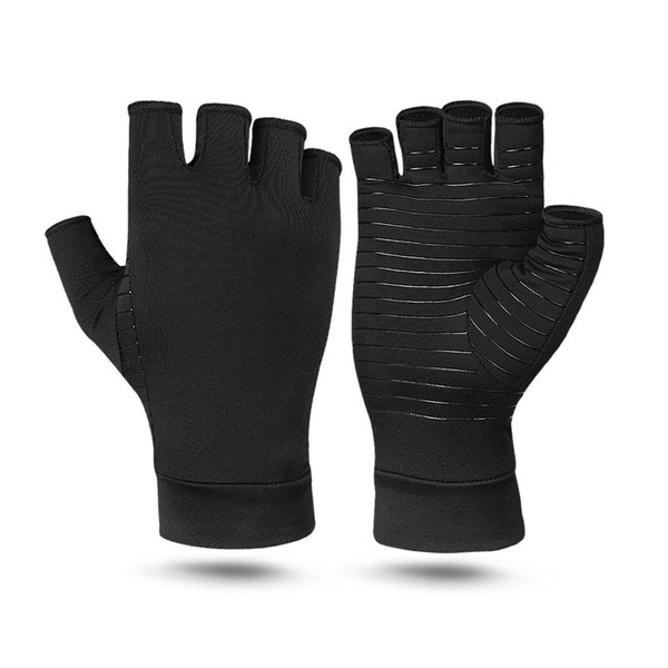 Guantes de Compresión para Artritis, Transpirables, Elásticos, de Cobre Negro,