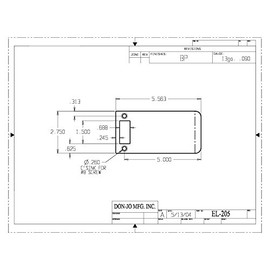 Don-Jo EL-205-DU Duro Coated Extended Lip Strike