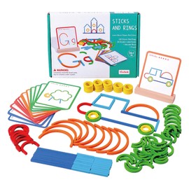 Dr. MUYA® Montessori Toy 3 4 5 6 Years, Wooden Toy from 3 Years, Tangram Children, Educational Games from 4 Years, Fine Motor Skills from 3 Years, Educational Toy, Gift 3-6 Years Children Boys Girls
