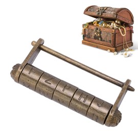 Old letter padlock, widely used old style, old letters combination lock, furniture cabinet password