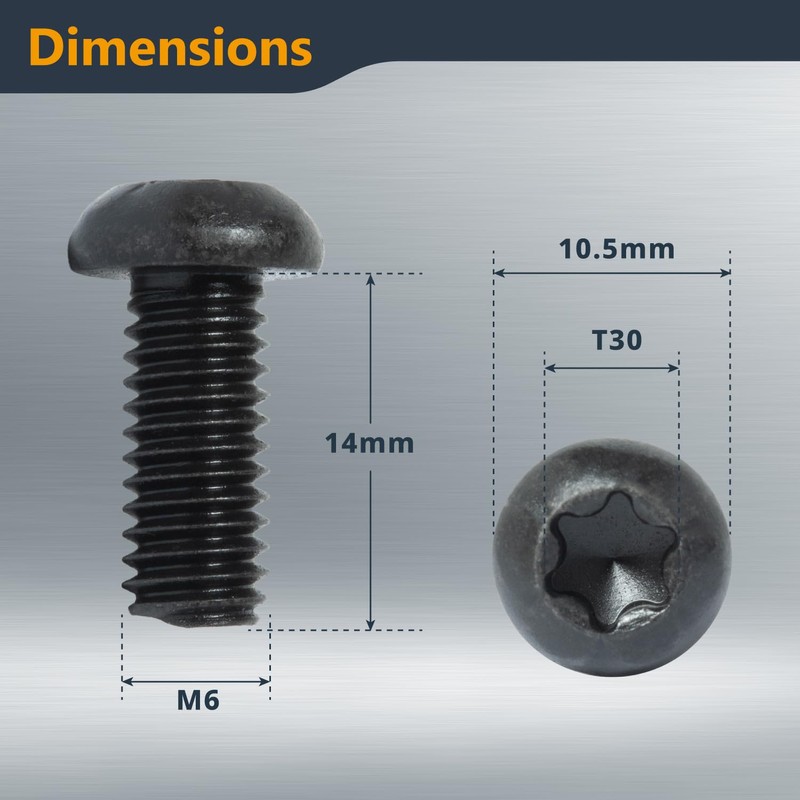 POWERTEC Planer Blade Screws T30 Torx (30 Pack) - Compatible