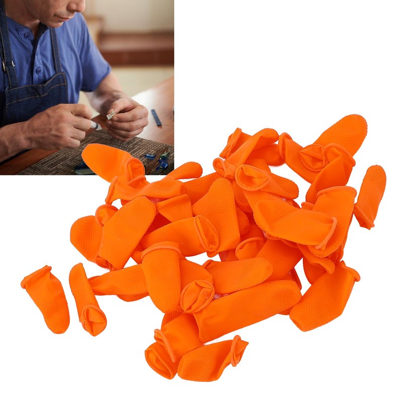 Latex Finger Cots Disposable, 100Pcs Finger Covers Large Size, Non