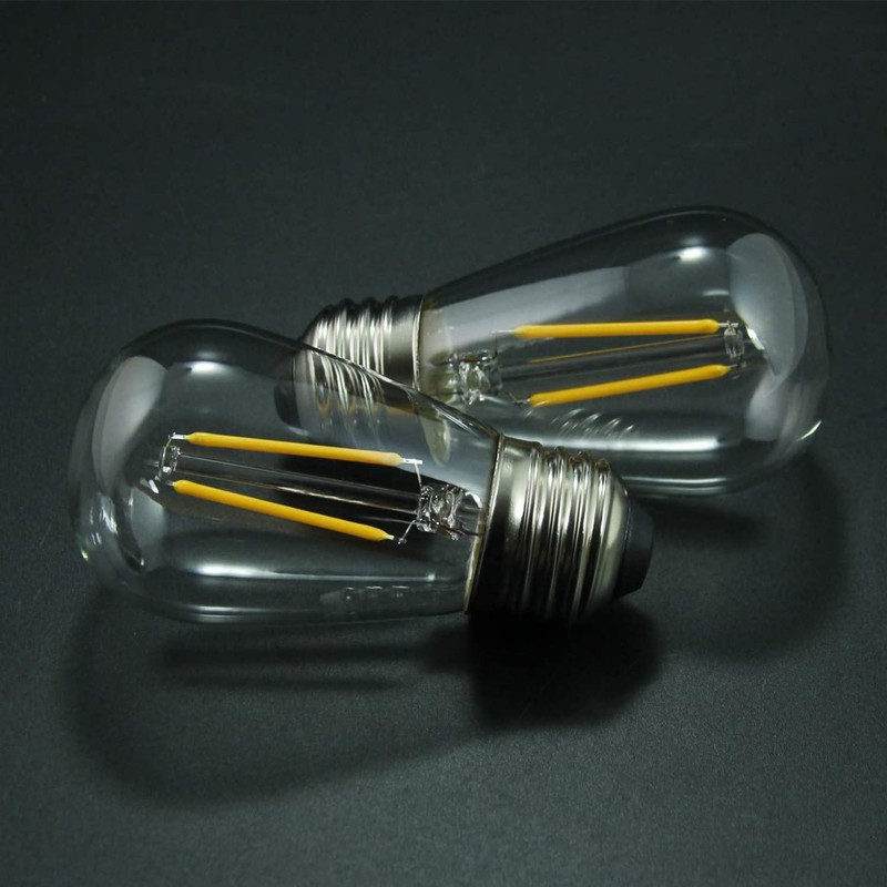 BRIMAX 25 Pack 2W S14 Replacement LED Bulbs,2700K Soft Warm