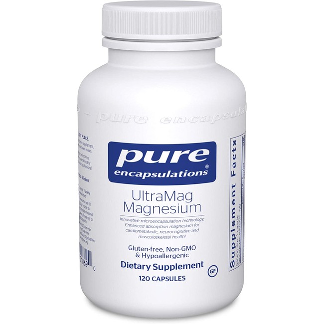 Pure Encapsulations - UltraMag Magnesium - Enhanced Absorption Magnesium for Cardiometabolic, Neurocognitive and Musculoskeletal Health - 120 Capsules