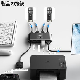 4K@60Hz KVM Switch HDMI 2 PC Monitor 1 Monitor USB 3.0 Ports HDMI KVM Switcher Support Wired Remote and Button Control, Supports EDID, Perfect for Laptop/Desktop PC Switcher