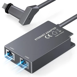 Dual-Port Starlink Ethernet Adapter for Gen 2 (2 Devices), 1Gbps High-Speed Networking with Enhanced Stability, Starlink V2 Accessories Internet Satellite Kit for Home Office/Gaming/Streaming