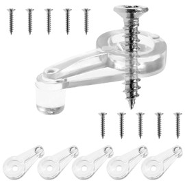 Cionyce 100 Pcs Glass Retainer Clips Kit with Screw, 4mm Glass Door Retainer Clips, Glass Cabinet Clips for Fixing Glass Cabinet Doors & Windows, Clear