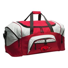 DELUXE University of Arkansas Suitcase Duffel Bag or LARGE Arkansas Razorbacks Gym Bag Gear Duffle