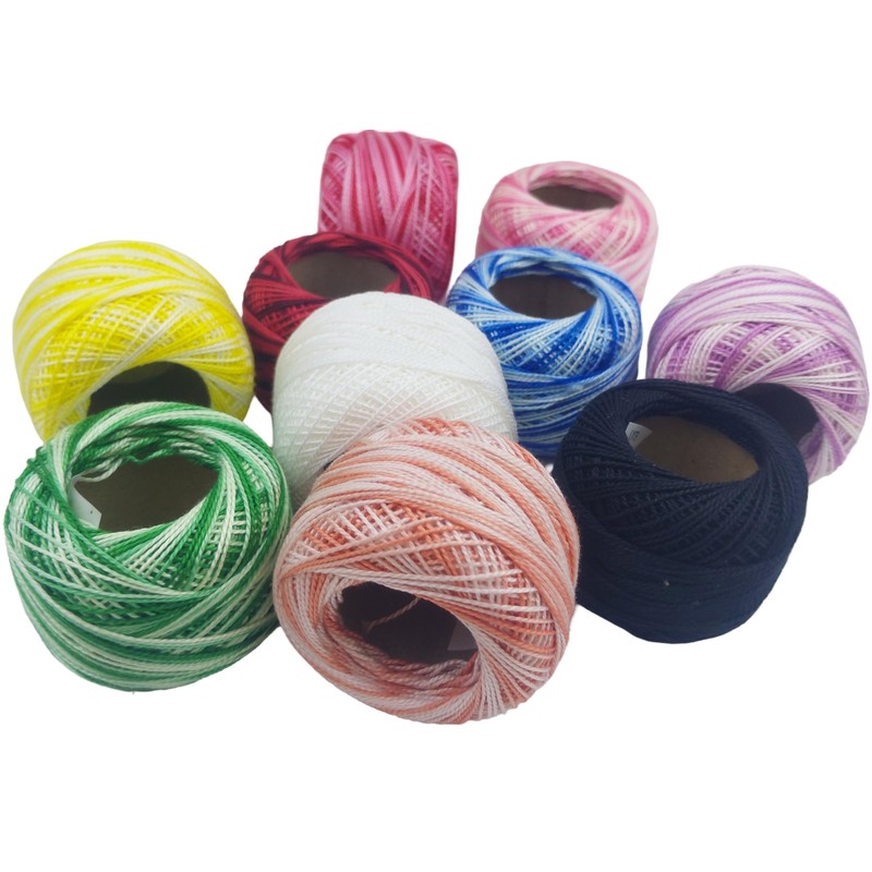 10 Pieces Pearl Cotton Double Shaded Anchor Crochet Cotton Embroidery