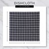 DII Basic Terry Collection Windowpane Dishcloth Set, 12x12, Antique Green,